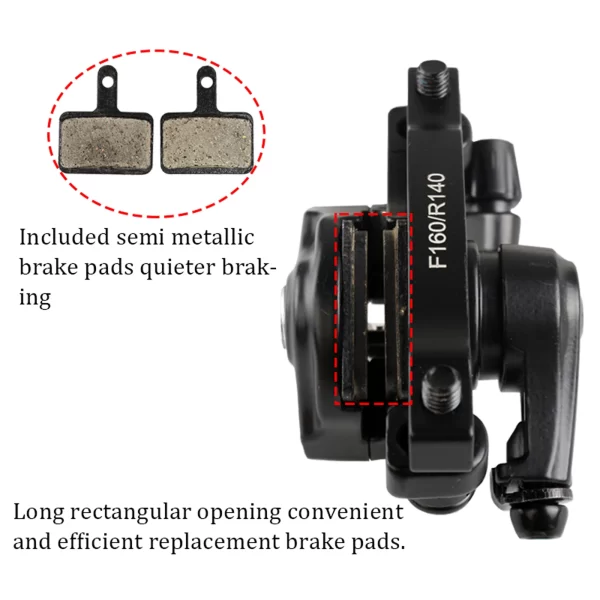 zoom aluminum alloy mtb bicycle disc brake is/pm 160mm mountain bike mechanical caliper