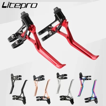 litepro 14/16/20 inch bmx bicycle ultralight cnc 64g brake lever folding bike for brompton v brake handle levers bicycle brake