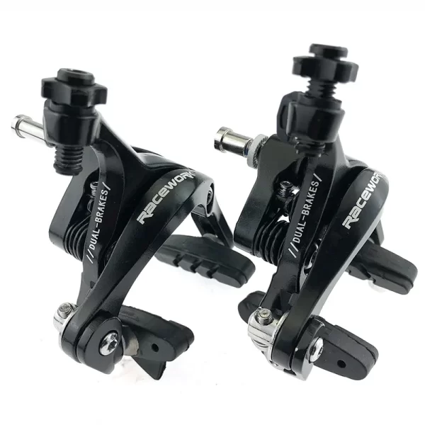 racework road bike dual pivot calipers bicycle c brake racing aluminum side pull rim caliper front rear with brake pads