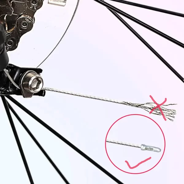2pcs/set universal bike brake & gear shift cable，stainless steel bicycle cables with end caps for mountain & road bikes