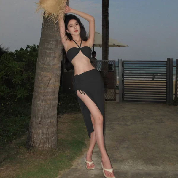 women sexy high waisted bikini set elegant 3 piece swimsuit slimming beachwear women's swimwear for pool party vacation resort