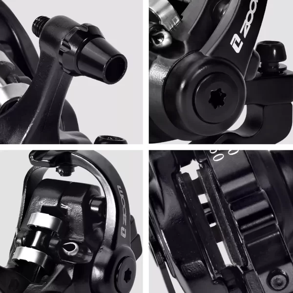 zoom aluminum alloy mtb bicycle disc brake is/pm 160mm mountain bike mechanical caliper
