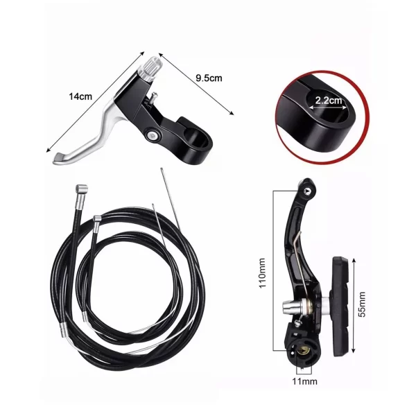 bike front rear v brake set aluminum alloy mountain road bicycle v brake set riding accessories