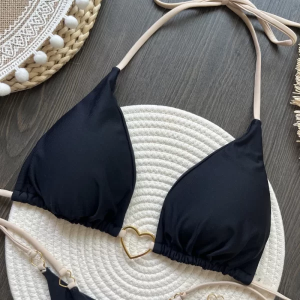 2025 solid color white bikini women suit low waist lace up swimsuit two piece set swimwear women bathing suit купальник