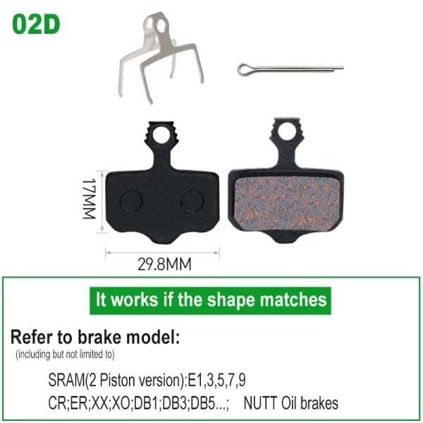 1 pair bicycle disc brake pads semi metallic hydrauli disc brake pad for shimano sram avid hayes magura formula and scooter