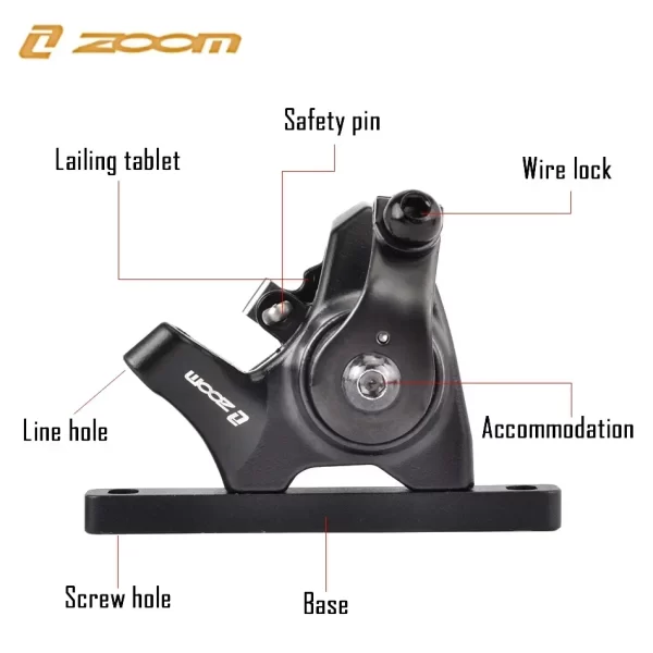 zoom db580 road bike line pull flat mount dual piston mechanie disc brake 140mm disc brake caliper ultralight bike accessories