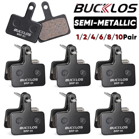 bucklos semi metal mountain bike disc brake pads semimetallic hydraulic disc brake pad bicycle brake pads for shimano b01s b05s