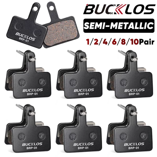 bucklos semi metal mountain bike disc brake pads semimetallic hydraulic disc brake pad bicycle brake pads for shimano b01s b05s