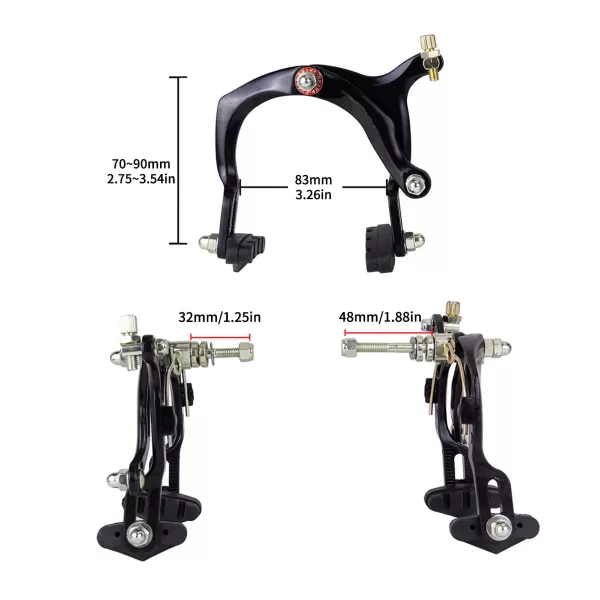bike brake long arm calipers aluminum alloy bicycle c brake caliper front and rear c calipers rim brake for cycling bike part