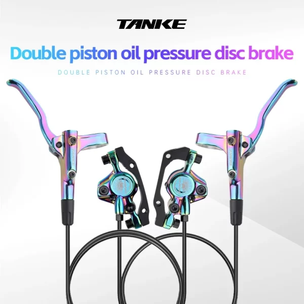 tanke mt200 bike hydraulic disc brake mtb brake bl br 800/1600mm bicycle brake 2 piston 3 finger steel lever bike parts upgrade