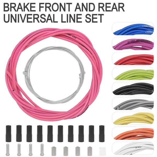 bicycle brake cable set for mtb mountain bike stainless steel brake cable line set high quality 10color