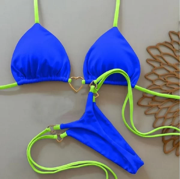 ruotonsept sexy halter solid color bikini set women's swimsuit two piece triangle thong swimwear bathing suit brazilian biquinis
