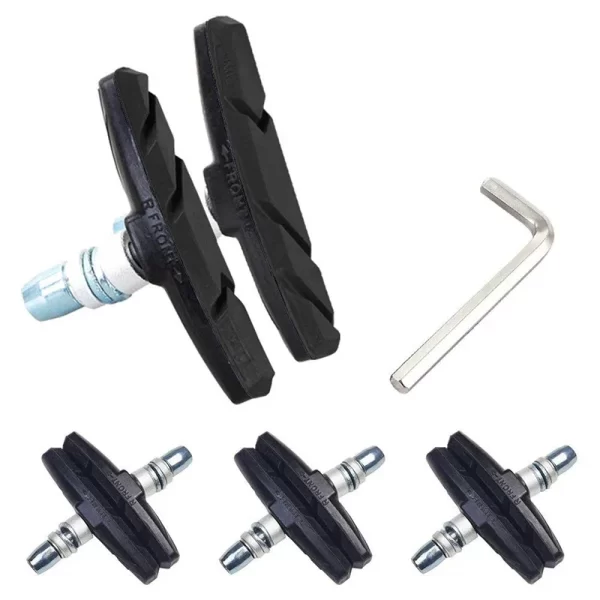 a pair durable bicycle silent brake pads cycling v brake holder pads shoes blocks rubber pad for long lasting performance