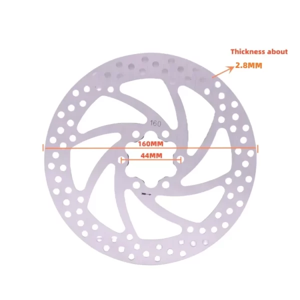 gustavo mtb e bike 2.8mm disc brake rotor thicken 160mm 180mm super rigidity 6 bolt installation aperture 44mm /48mm optional