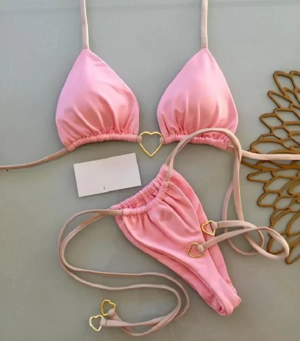 ruotonsept sexy halter solid color bikini set women's swimsuit two piece triangle thong swimwear bathing suit brazilian biquinis