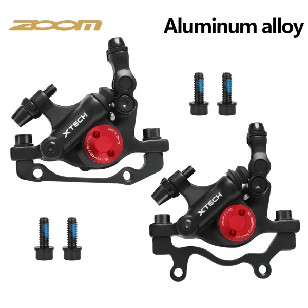 zoom xtech hb100 mtb hydraulic disc brake calipers front rear 160mm folding pull wire black red brake for mtb bike brake set