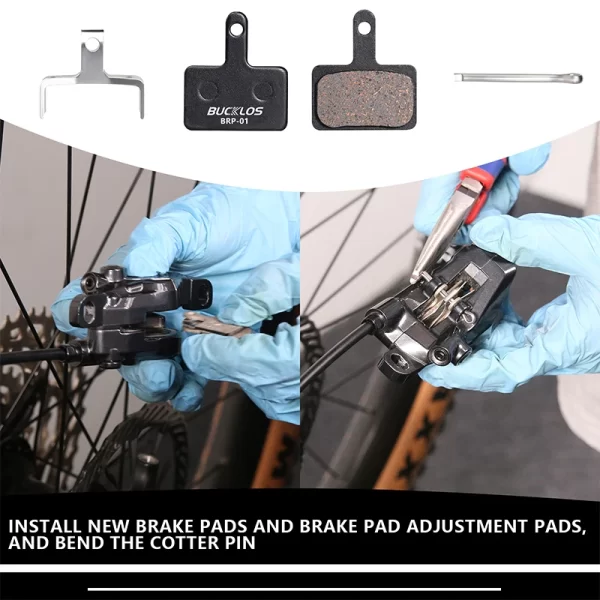 bucklos semi metal mountain bike disc brake pads semimetallic hydraulic disc brake pad bicycle brake pads for shimano b01s b05s