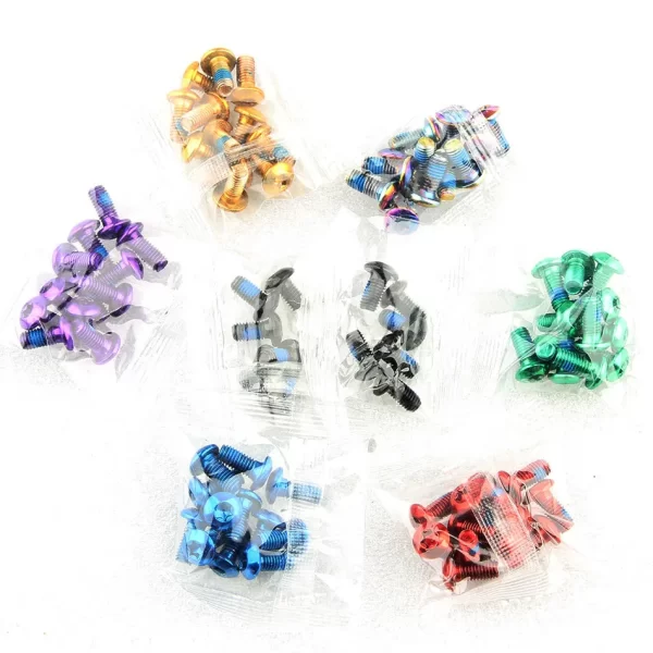 nfox electric scooter mountain bike multiple colors stainless steel disc brake pads t25 colorful m5x11 rotor torx bolts screw
