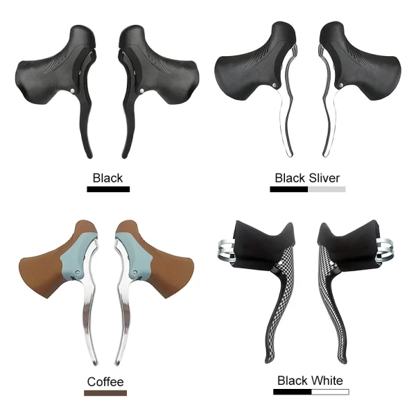 lightweight aluminum bicycle brake handle mtb mountain bike cycling brake levers front & rear brake levers drop handlebar set