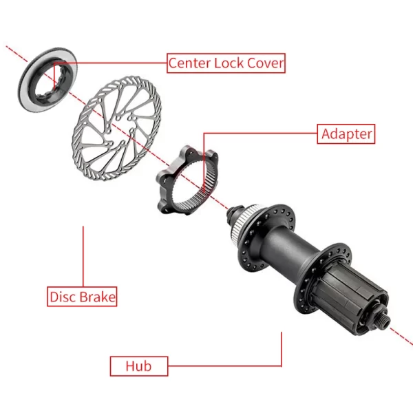 muqzi centerlock to 6 bolt rotor adapter mtb road bike center lock to disc brake rotor adapter