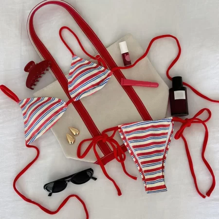 women's sexy push up two piece swimsuit 2025 bathing suit micro beachwear stripe bikini set swimwear trendy купальник женский