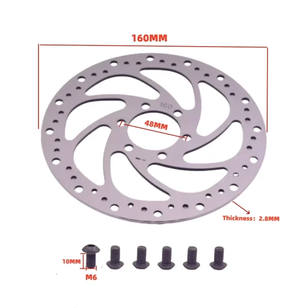 gustavo mtb e bike 2.8mm disc brake rotor thicken 160mm 180mm super rigidity 6 bolt installation aperture 44mm /48mm optional