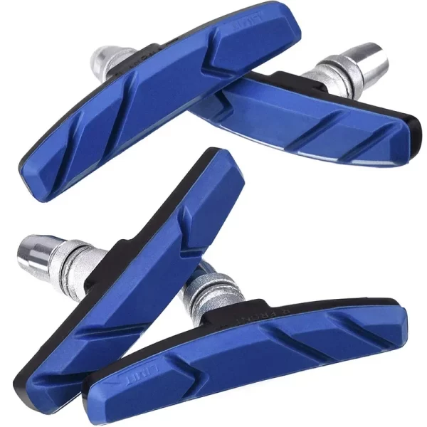 a pair durable bicycle silent brake pads cycling v brake holder pads shoes blocks rubber pad for long lasting performance