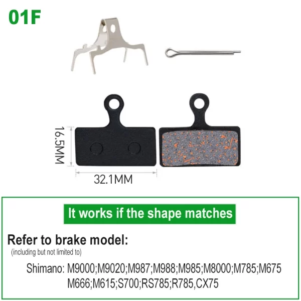 1 pair bicycle disc brake pads semi metallic hydrauli disc brake pad for shimano sram avid hayes magura formula and scooter