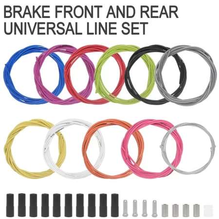 bicycle brake cable set for mtb mountain bike stainless steel brake cable line set high quality 10color