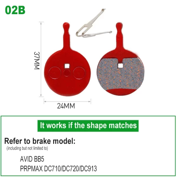 1 pair bicycle disc brake pads semi metallic hydrauli disc brake pad for shimano sram avid hayes magura formula and scooter