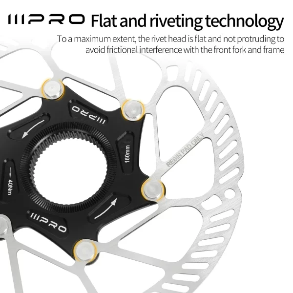 iiipro ultralight center lock disc brake rotor 140/160mm 1.8mm thickness hollow disc for road bikes and mountain bikes