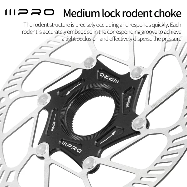 iiipro ultralight center lock disc brake rotor 140/160mm 1.8mm thickness hollow disc for road bikes and mountain bikes