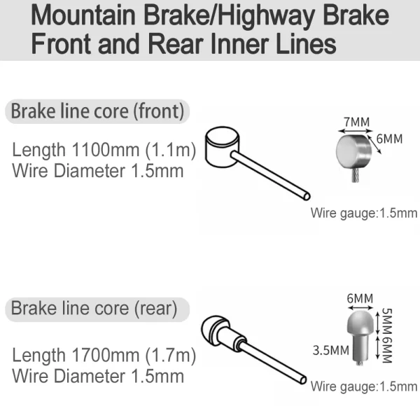 bike cable set 4mm 5mm mtb road bike brake shift cable bicycle derailleur cable housing for shimano sram