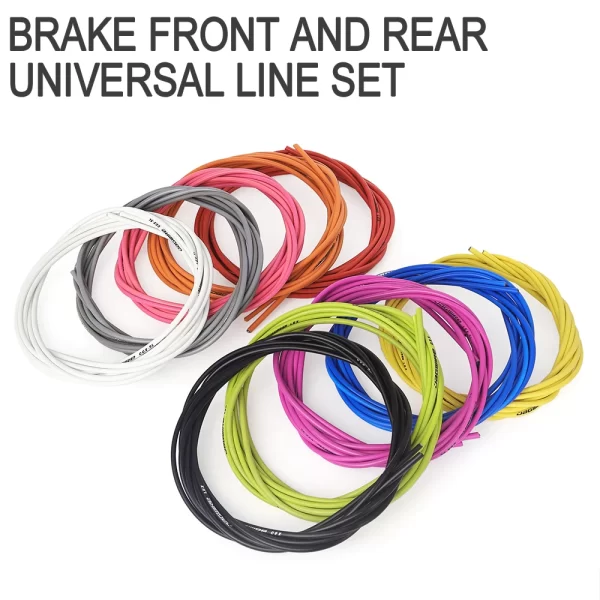 bicycle brake cable set for mtb mountain bike stainless steel brake cable line set high quality 10color