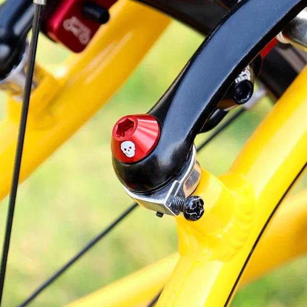 muqzi 2/4pcs bike m6 brake caliper bolt 7075 aluminum alloy v brake clamp screw mtb road folding bicycle accessories