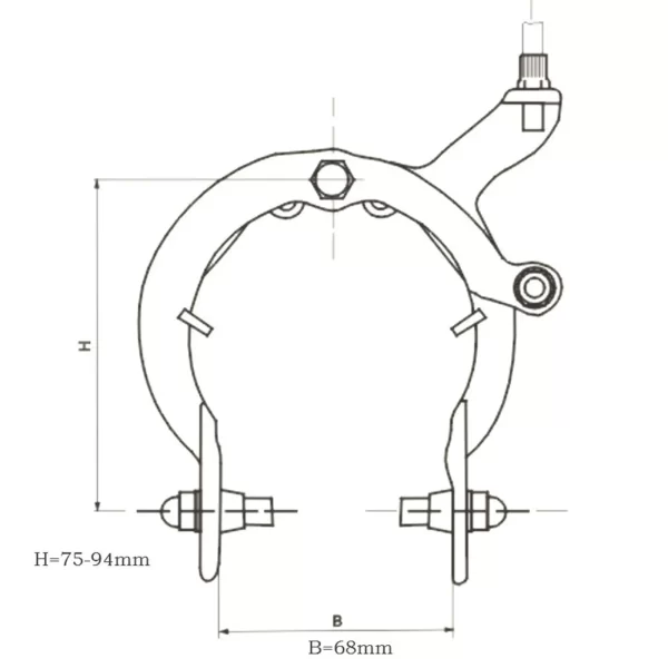 durable road caliper precise brake lightweight c shape brake bicycles install smooth technology caliper for front