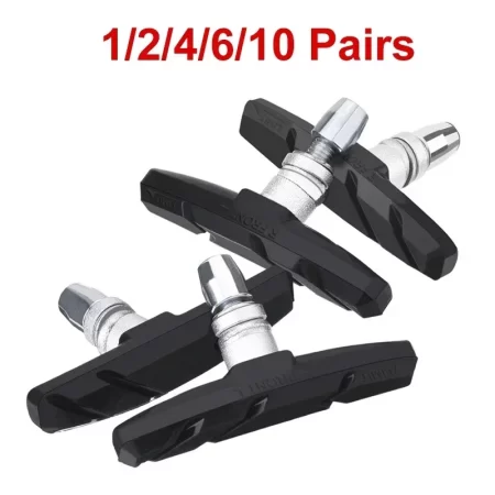 1/2/4/6/10 pairs mtb road bicycle silent brake pads cycling v brake holder pads shoes rubber blocks durable cycling accessories