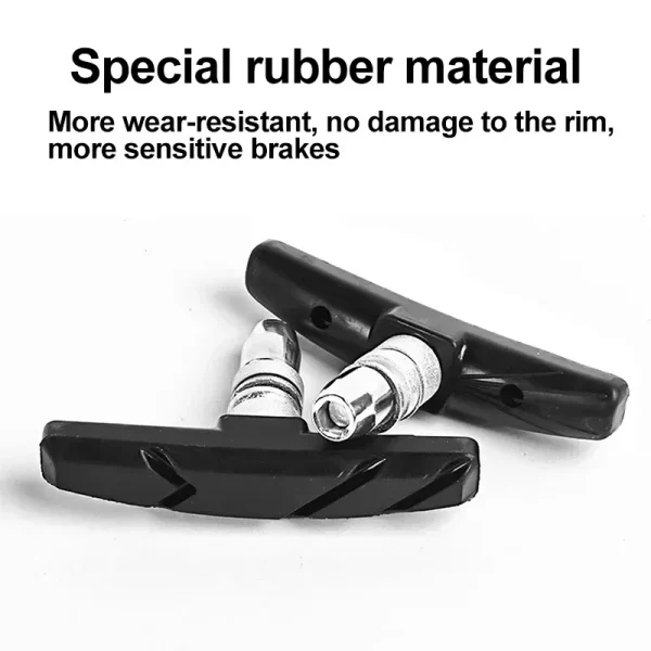 1/2/4/6/10 pairs mtb road bicycle silent brake pads cycling v brake holder pads shoes rubber blocks durable cycling accessories
