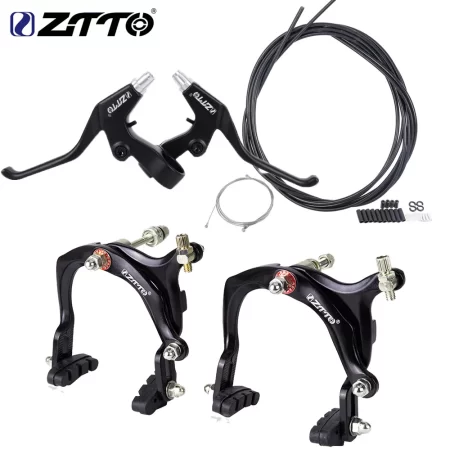 ztto 1 set bicycle brakes long arm pliers brake calipers c brake side pull caliper with brake pads for cruiser city bike