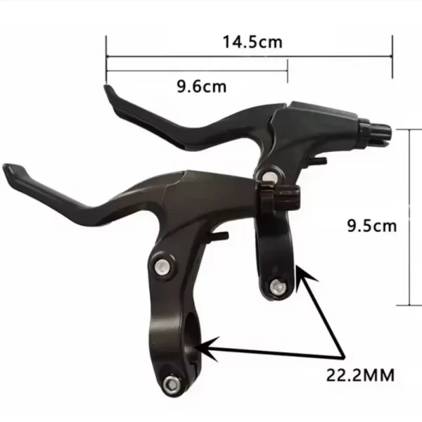 1pairs aluminum alloy bicycle brake handle fit 22.2mm handlebars ultralight cycling brake levers v brake universal